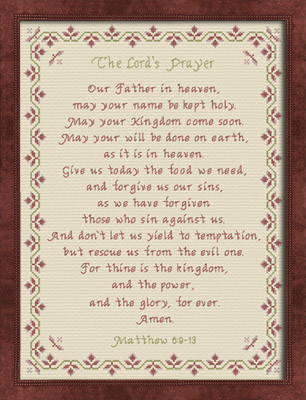 The Lord's Prayer Matthew 6:9-13 Rose Tones